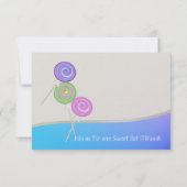 ブルーラズベリーキャンディバルミツワー応答カード 出欠カード (裏面)