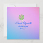 ブルーラズベリーキャンディバルミツワー 招待状 (裏面)