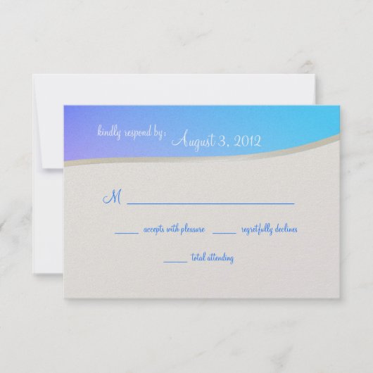 ブルーラズベリーキャンディバルミツワーRSVP 出欠カード (正面)
