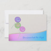 ブルーラズベリーキャンディバルミツワーRSVP 出欠カード (裏面)