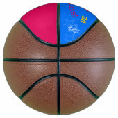 ブルーラズベリーパーソナライズされた名スターズバスケットボール バスケットボール (右)