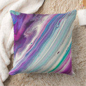 ブルーラズベリー抽象芸術 クッション (ブランケット)