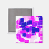 「ブルーラズベリー」幾何学芸術 マグネット (正面/裏面)