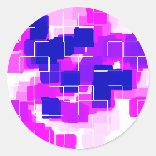 「ブルーラズベリー」幾何学芸術 ラウンドシール (正面)