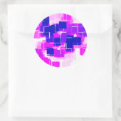 「ブルーラズベリー」幾何学芸術 ラウンドシール (バッグ)