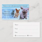 ブルーラッシュ獣医 予約カード (正面/裏面)