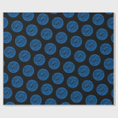 ブルーラッピング紙多言語のピースワード。 ラッピングペーパー (フラット)