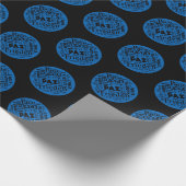 ブルーラッピング紙多言語のピースワード。 ラッピングペーパー (角)