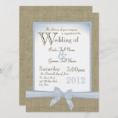 ブルーラップとボウカントリーの結婚式 招待状 (正面/裏面)