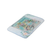 ブルーラップにフラワーバスケットを付けた自転車 バスマット (アングル)