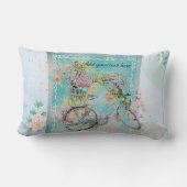 ブルーラップにフラワーバスケットを付けた自転車 ランバークッション (裏面)