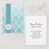 ブルーラテグラデーションィワーク,クローバー,トレリス 名刺 (正面/裏面)