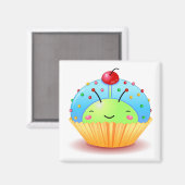 ブルーラディバグカップケーキマグネット マグネット (正面/裏面)