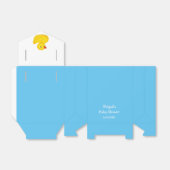 ブルーラバーアヒル赤ちゃんシャワパーソナライズされたー フェイバーボックス (折り畳みなし)