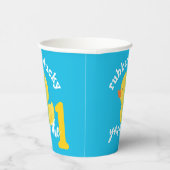 ブルーラバーダッキー（アヒルちゃん）あなたはワンファースト誕生日 紙コップ (右)