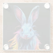 ブルーラバ素晴らしビットが火に ガラスコースター (裏面)