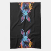 ブルーラバ素晴らしビットが火に キッチンタオル (縦)