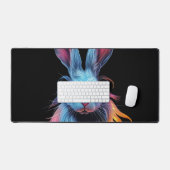 ブルーラバ素晴らしビットが火に デスクマット (キーボード&マウス)