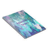 ブルーラパーソナライズされたプソディ |抽象芸術アート ノートブック (右側)