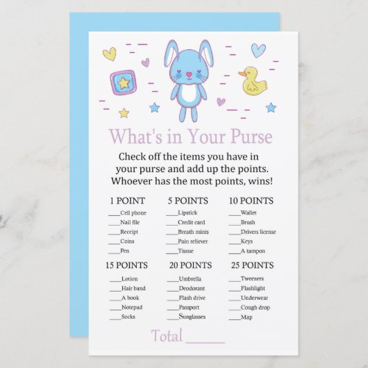 ブルーラビットあなたの財布のゲームの中に何がある (正面/裏面)