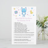 ブルーラビットどのように良く赤ちゃんシャワーのゲームを知っている (スタンド正面)