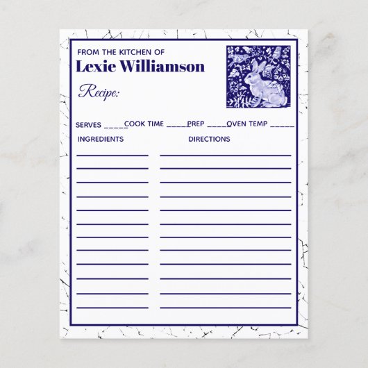 ブルーラビットのキッチンからカスタムDelft Dedham (正面)