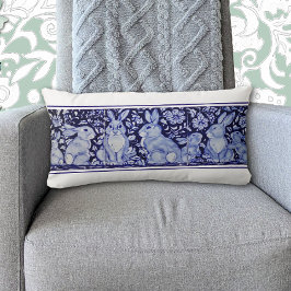 ブルーラビットウッドランドバニーデルフトデダム ランバークッション