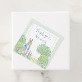 ブルーラビットギンガムサンキューベイビーシャワー フェイバータグ (インサイチュ)