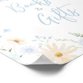 ブルーラビットソメイバニー赤ちゃんシャワー本とギフト ポスター (角)