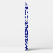 ブルーラビットタイルアートユニークウッドランドアニマルデルフト Case-Mate iPhoneケース (裏面 / 左)