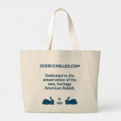 ブルーラビットトートバッグ ラージトートバッグ (裏面)