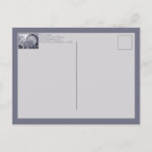 ブルーラビットバニースティルライフ絵画ズデダムプレート ポストカード (裏面)