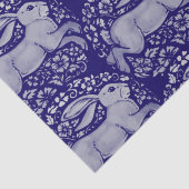 ブルーラビットバードサークルモリススタイルパターン 薄葉紙 (詳細)