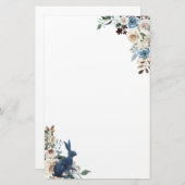 ブルーラビットフローラコーナー 便箋 (正面/裏面)