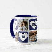 ブルーラブハートフォトナ最高のエバーマグ マグカップ (正面左)