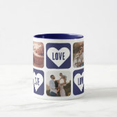 ブルーラブハートフォトワールドズ最高のパパマグ マグカップ (中央)