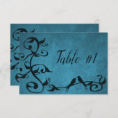 ブルーラブバードの披露宴テーブルカード 招待状 (正面/裏面)