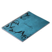 ブルーラブバードパーソナライズされたノート ノートブック (左側)