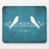 ブルーラブバードフローラつる植物マウスパッド マウスパッド (正面)