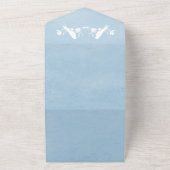 ブルーラブバードフローラオールインワンウェディング招待 オールインワン招待状 (外側)