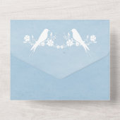 ブルーラブバードフローラオールインワンウェディング招待 オールインワン招待状 (裏面)