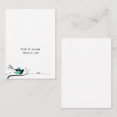ブルーラブバード結婚プレイスカード プレイスカード (正面/裏面)