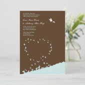 ブルーラブバード結婚式招待状 招待状 (スタンド正面)