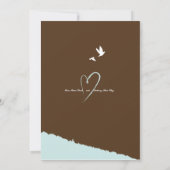 ブルーラブバード結婚式招待状 招待状 (裏面)