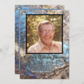 ブルーラブラドーライトストーン引用文と正方形の写真 プログラム (正面/裏面)