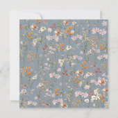 ブルーラブ開花ワイルドフラワーブライダルシャワー 招待状 (裏面)