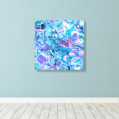 ブルーラプソディ |抽象芸術アート キャンバスプリント (インサイチュ (ウッドフロア))