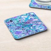 ブルーラプソディ |抽象芸術アート コースター (左側)