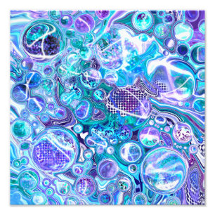 ブルーラプソディ 抽象芸術アート フォトプリント