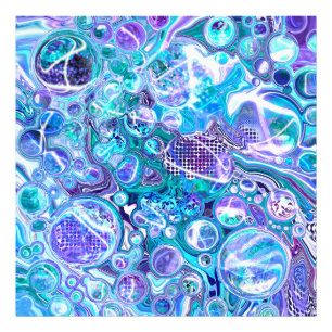 ブルーラプソディ 抽象芸術アート フォトプリント